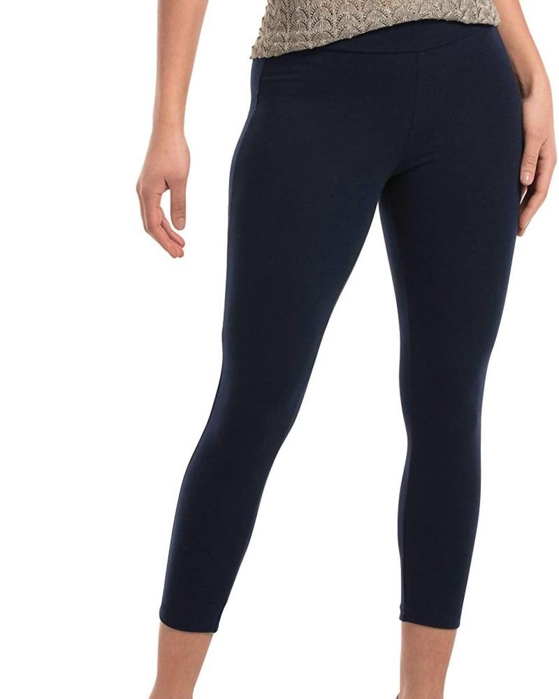 Wide waistband capri hot sale leggings